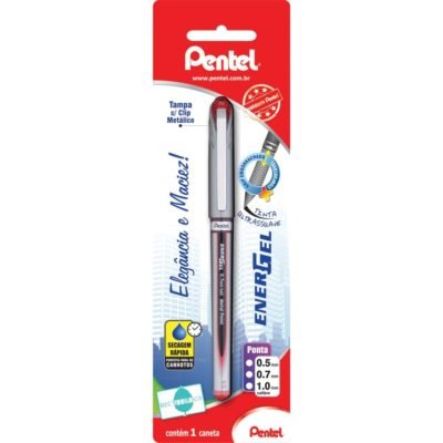 Caneta Gel Energel Vermelha 0.7 mm  Pentel