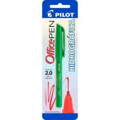 Caneta Hidrográfica Office Pen Verde 2.0 mm  Pilot