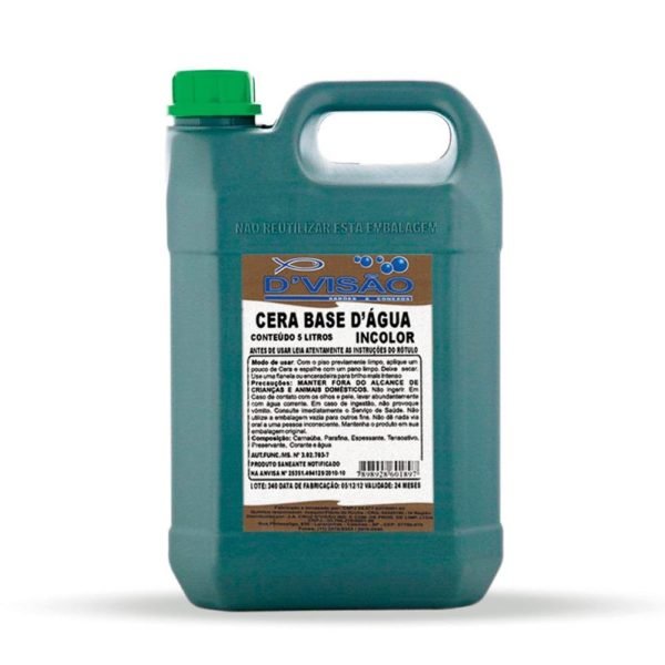 Cera Liquida Incolor A Base De Agua 5 L