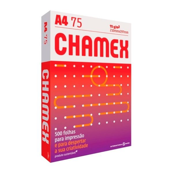 Papel Chamex A4 Sulfite 75 g Resma De 500 Folhas
